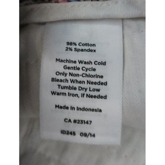 Talbots The Perfect Crop Pants Sz 4P Stretch Chino Paisley Print Cotton Stretch - Picture 7 of 8